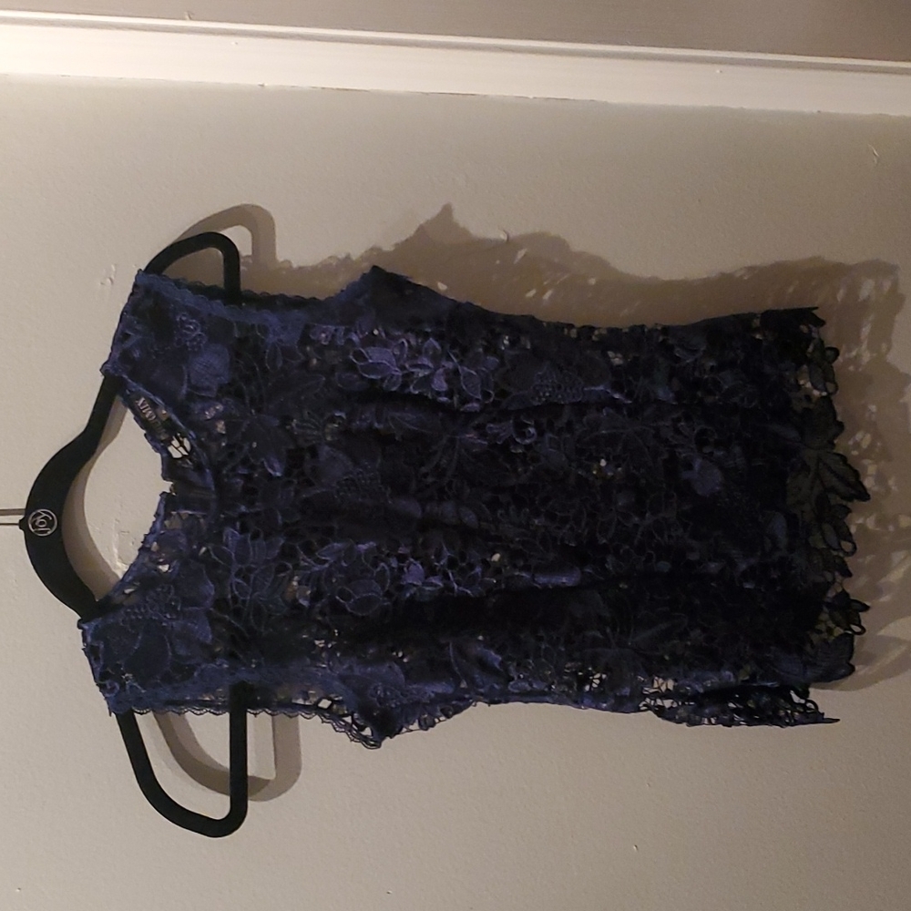 Navy Blue Intermix top
